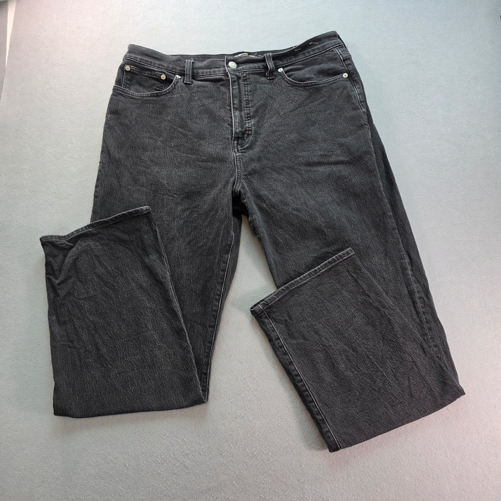 Madewell Washed Black Straight-Leg Jeans